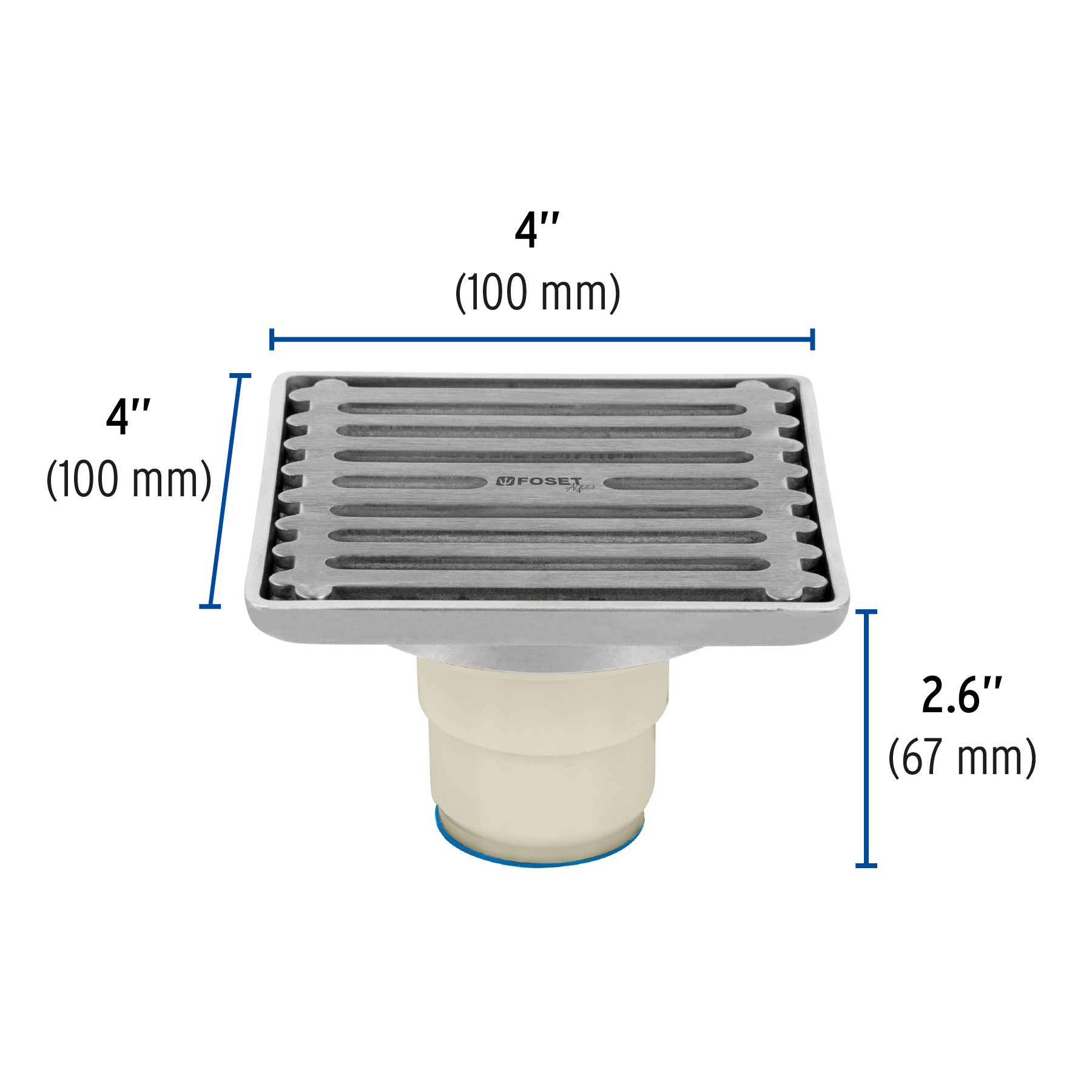 WingTite Sustitución coladera para regadera, fácil de instalar, cromo, 4,25  pulgadas x 4,25 pulgadas x 2 Pulgadas