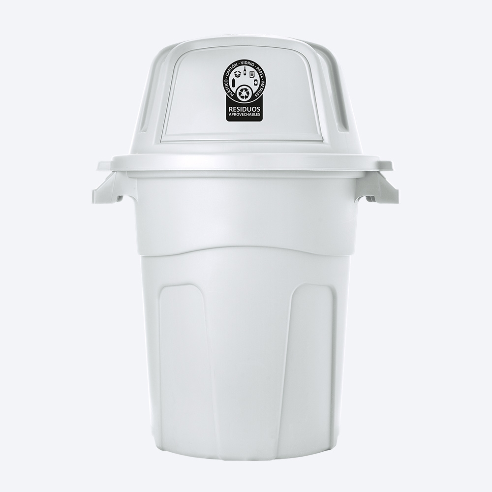 BASURERO RECICLAJE RES APROV 100L BLANCO RIMAX 12203-XP