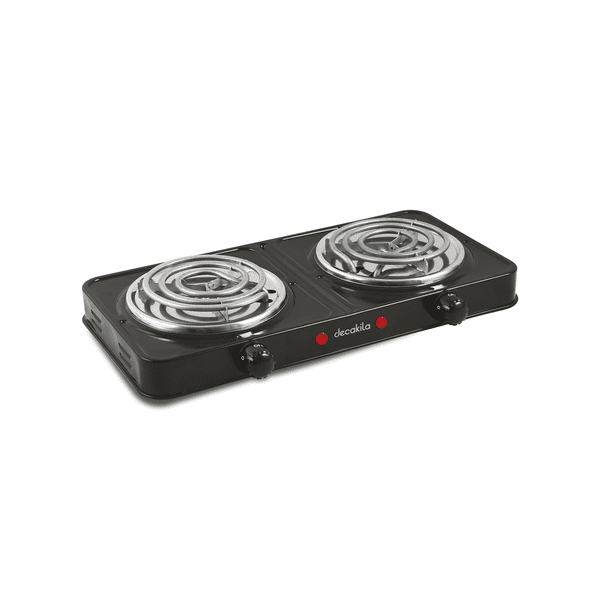 COCINA ELECTRICA 2 QUEMADORES ACERO INOX 1000W+1000W DECAKILA KUCC002B