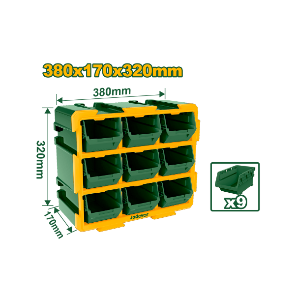 CAJA BIN PP JADEVER MODULO 9 CAJAS JDTB8330