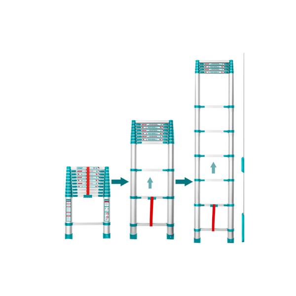 ESCALERA 10 PELDAÑOS TELESCOPICA TOTAL ALUM 330lb