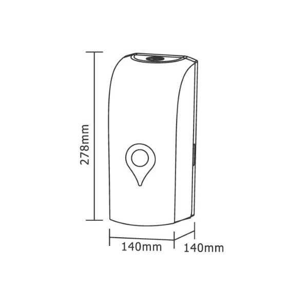 DISPENSADOR JABON LIQUIDO C/SENSOR 1000ML PLASTICO BLANCO CD-5128AD