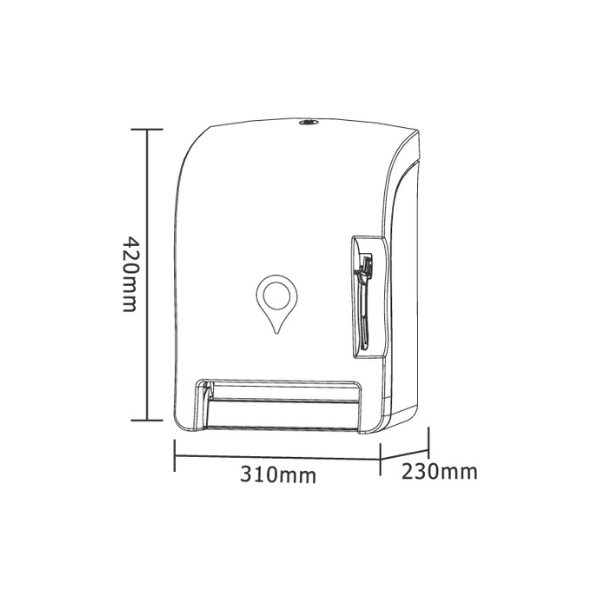 DISPENSADOR PAPEL TOALLA MANUAL PLASTICO BLANCO CD-8989A 