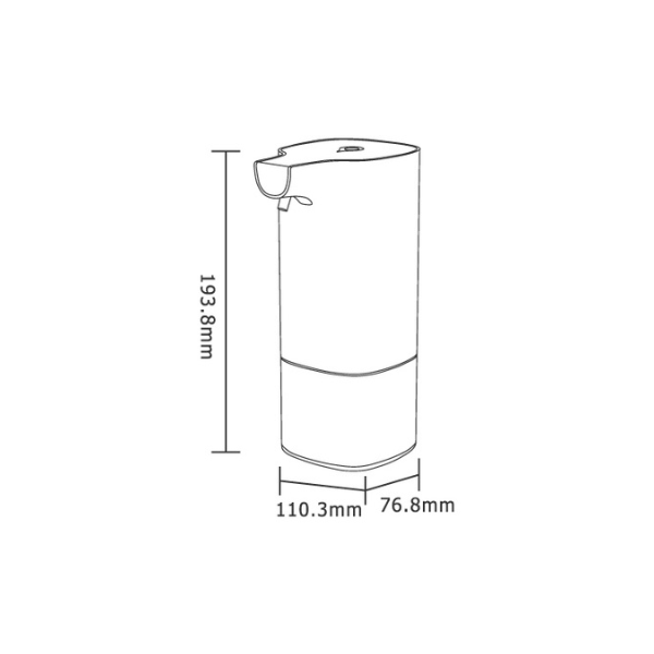 DISPENSADOR DE JABON FOAM C/ SENSOR BLANCO/TRANSPARENTE CD-5068AF