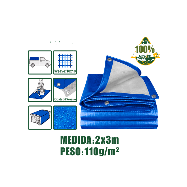 LONA PLASTICA MULTIUSO  AZUL 2X3 MT JADEVER JDTQ1823