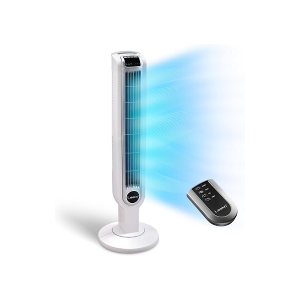 VENT. LASKO TORRE 36" BLANCO CONTROL REMOTO 3 VEL. (2510)